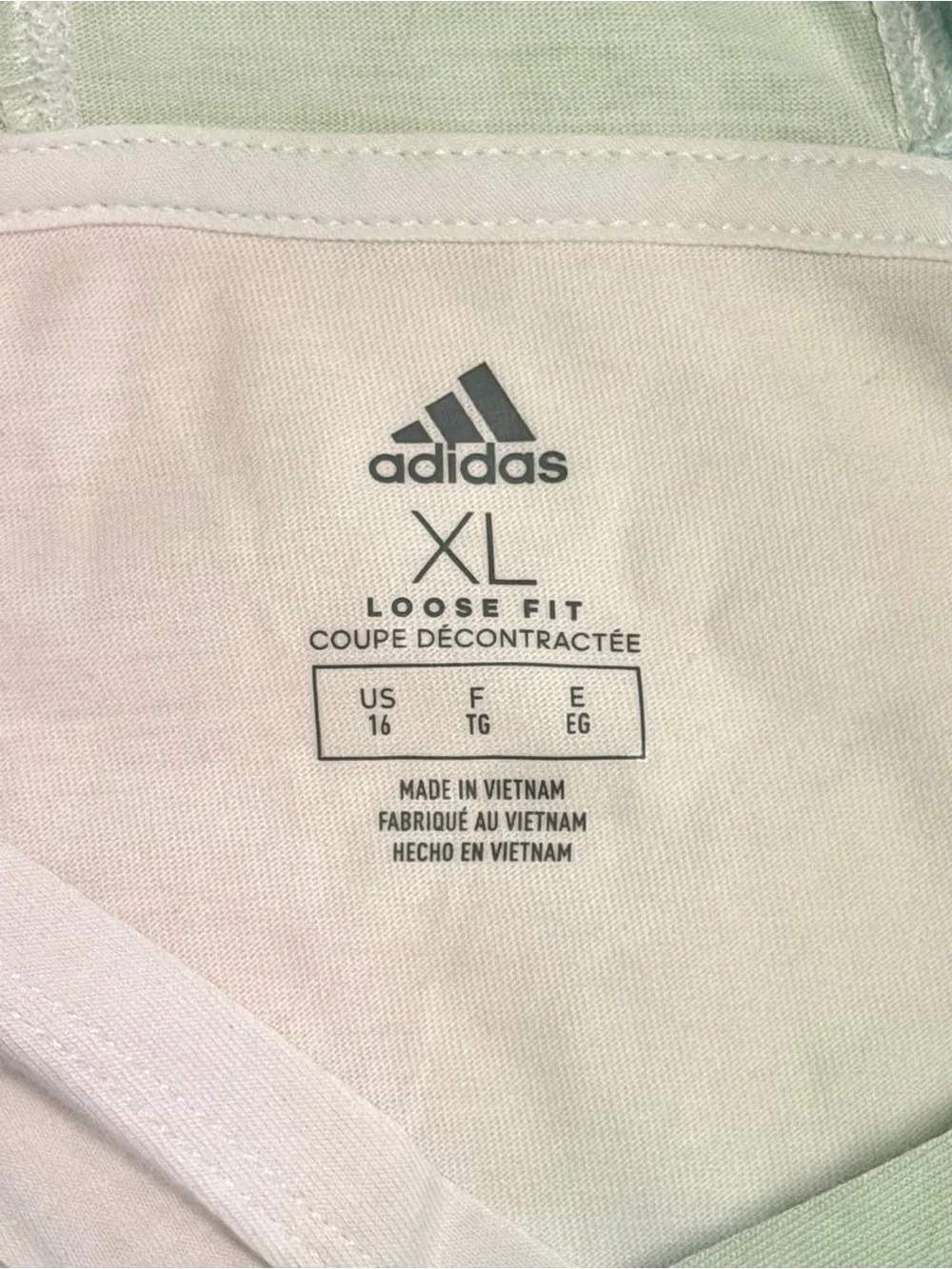 Adidas Girls LS Hooded T-Shirt Pastel Tie Dye Curved Hem Cotton Size XL (16)